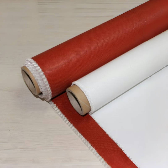 Single Side Silicone Coating Fiberglass Roll Sheet for Heat Barrier